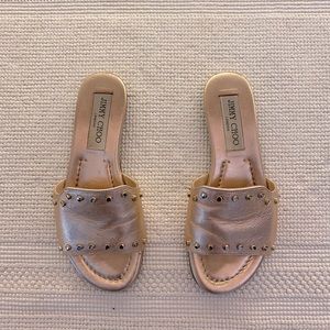 Jimmy Choo rose-gold sandals size 34